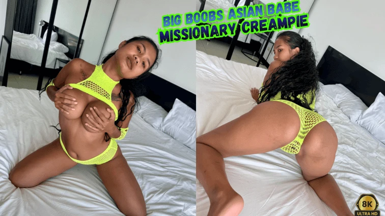Big Boobs Asian Babe Missionary Creampie