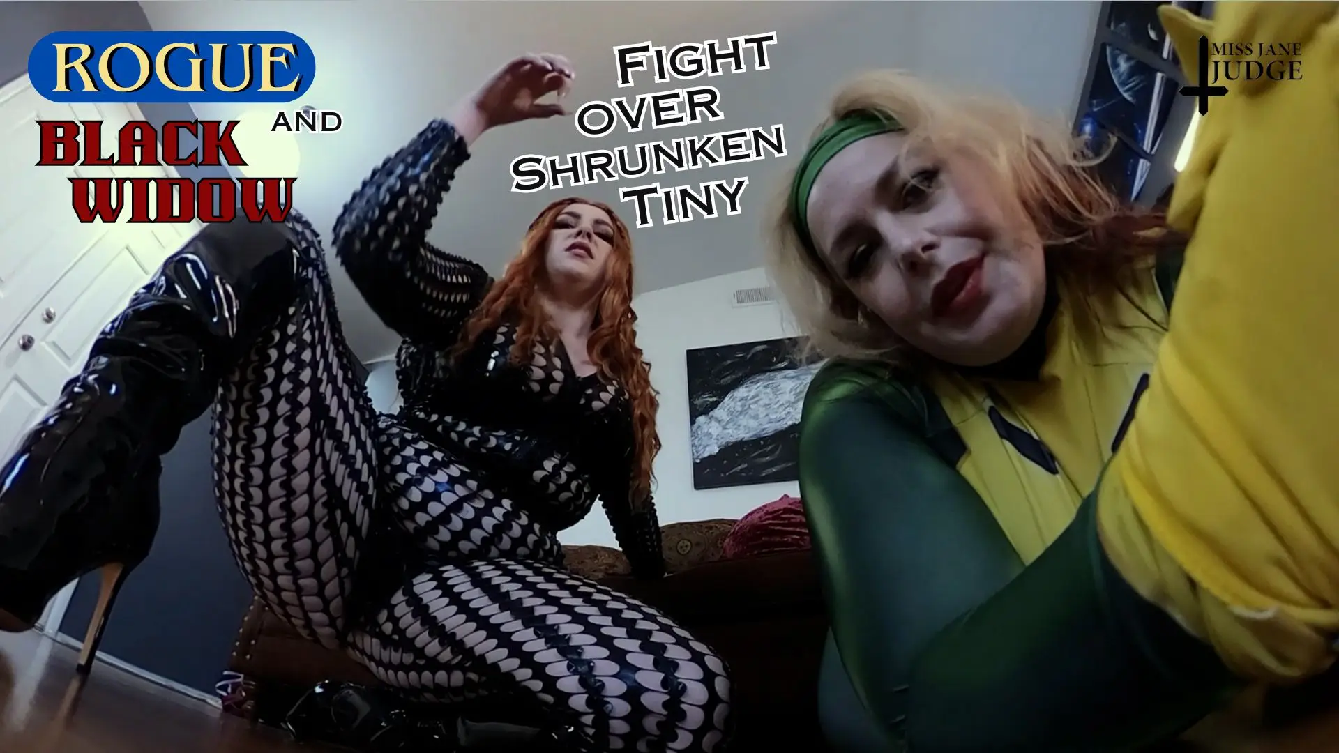 Rogue and Black Widow Fight over Shrunken Tiny