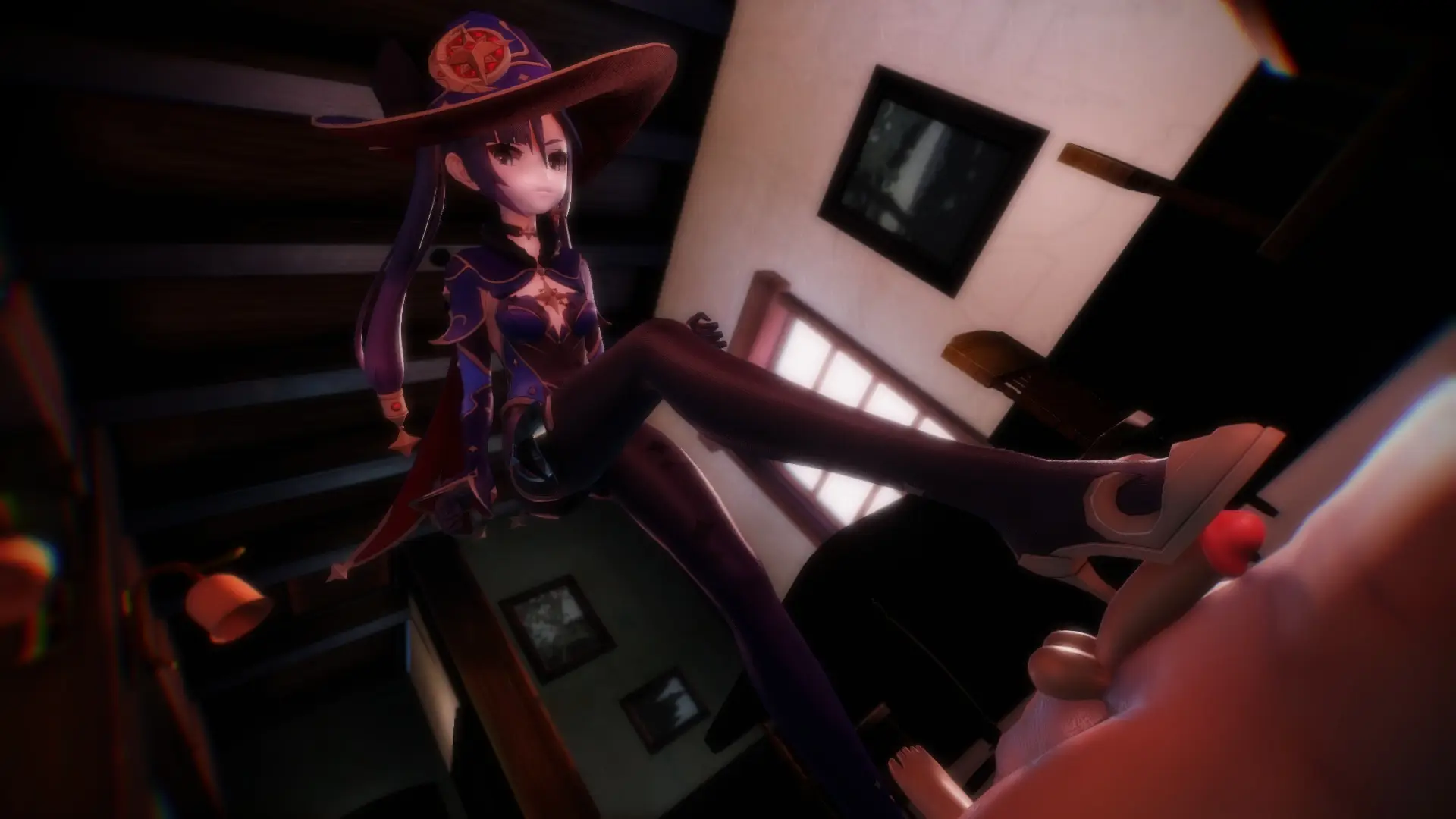 Genshin Impact – Mona Standing Footjob (A XXX Parody)