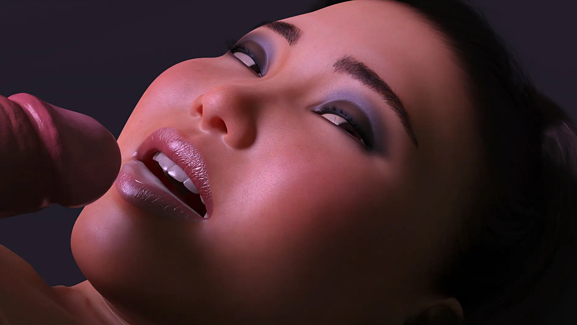 Swallowing Her New Lover Up Close 5K