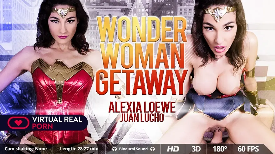 Wonder Woman Getaway – Spanish Busty Babe Alexia VR Cosplay
