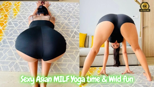 Asian Mom Yoga Fun