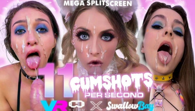 [MEGA SPLITSCREEN] 11 Cumshots Per Second