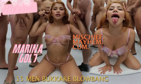 15 Men Bukkake Blowbang Part One