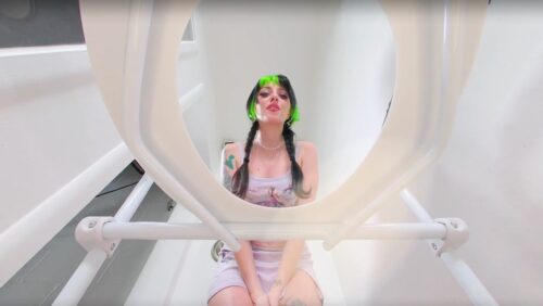 Alt Girl Caught Off Guard by Human Toilet